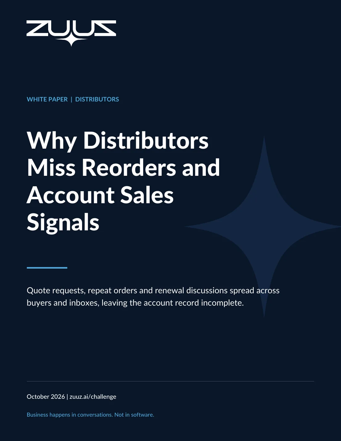 Preview of the Reorder and Account Signals for Distributors PDF