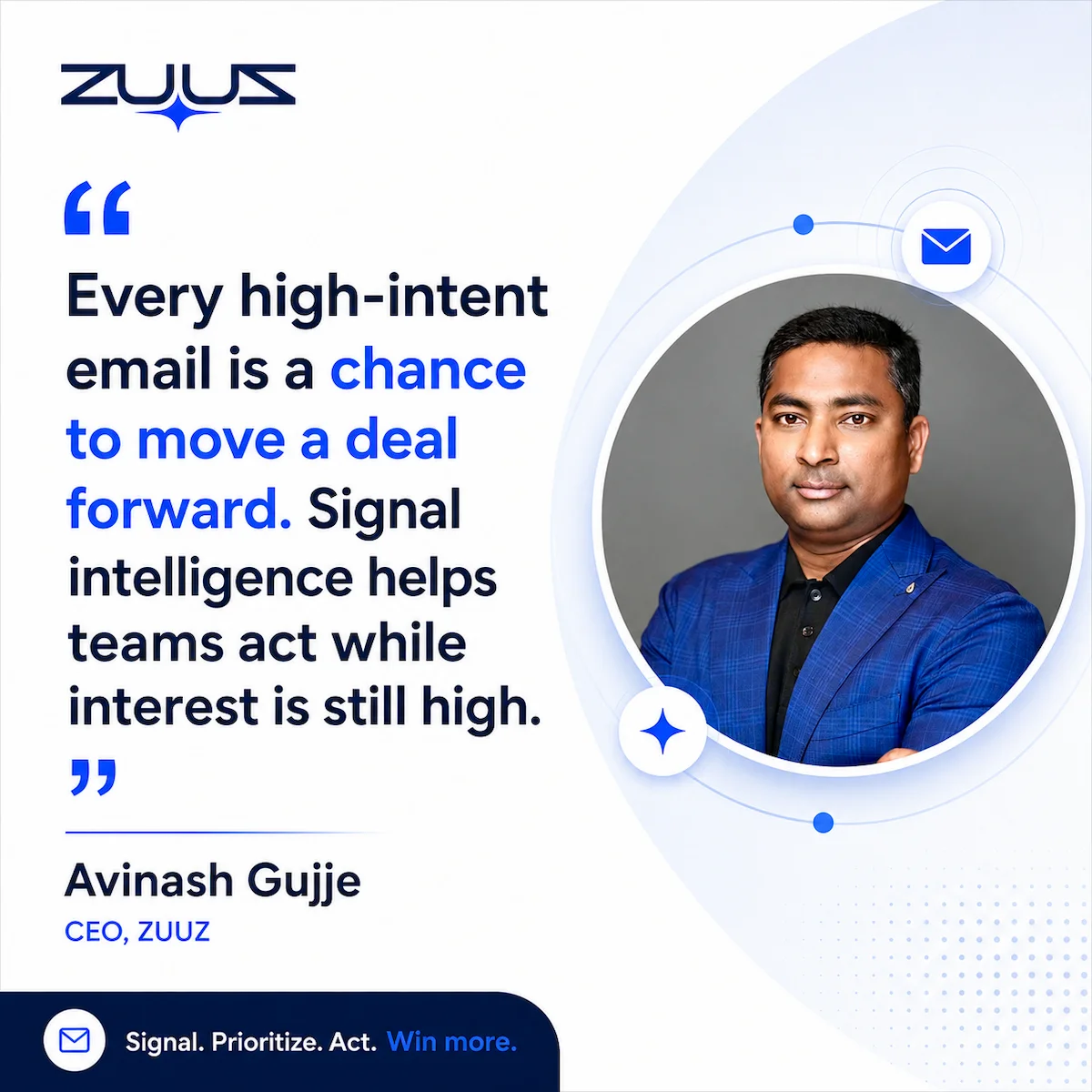 Avinash Gujje, CEO of ZUUZ, on high-intent email signal intelligence