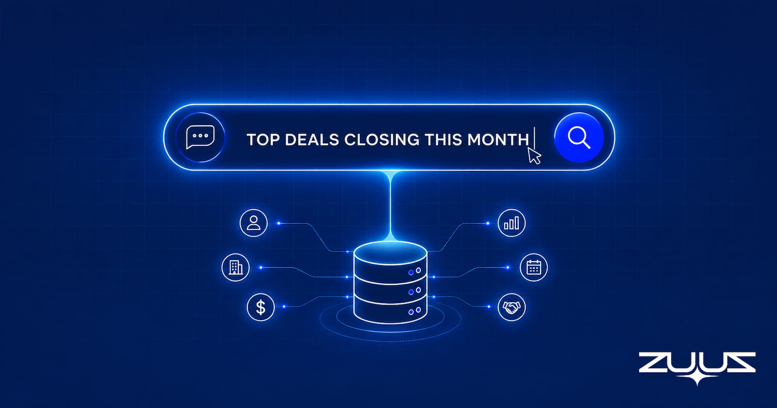 AI CRM assistant answering a plain-English sales query pulled directly from CRM data