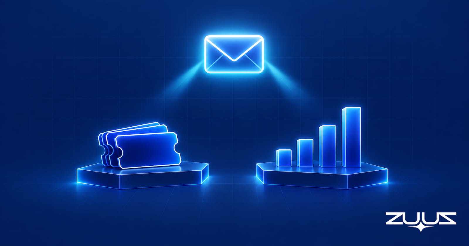 PSA vs CRM for MSPs: a client email glowing above service tickets and a sales pipeline